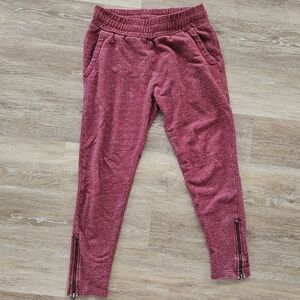 Pact Organic cotton zip ankle jogger sweatpants pink purple XS.  Pet/smoke free.